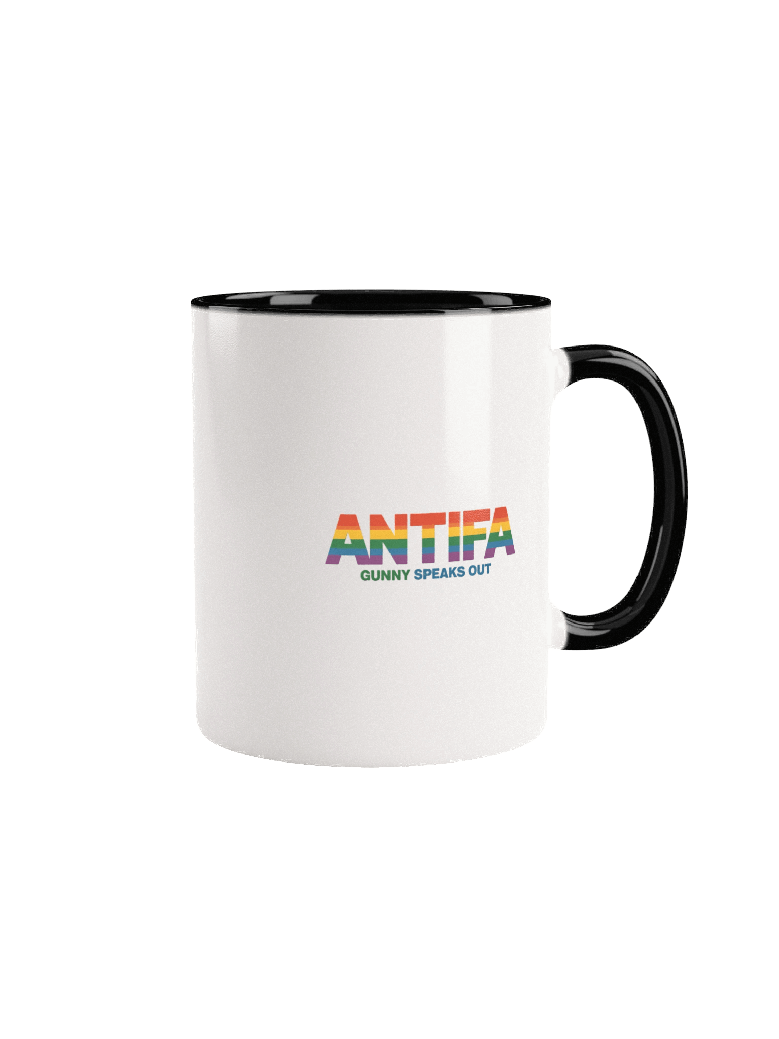 ANTIFA Rainbow Ceramic Mug - Colorful Delight product image (1)