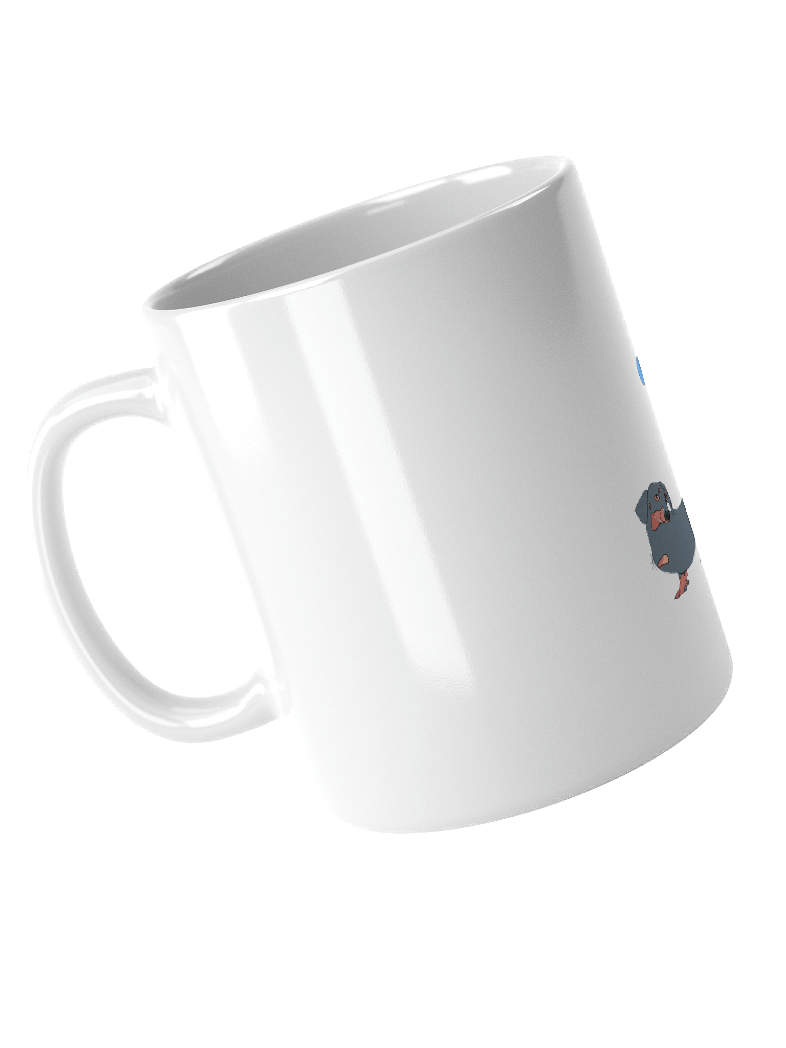 Dachshund Cloud Mug – White Ceramic product image (5)
