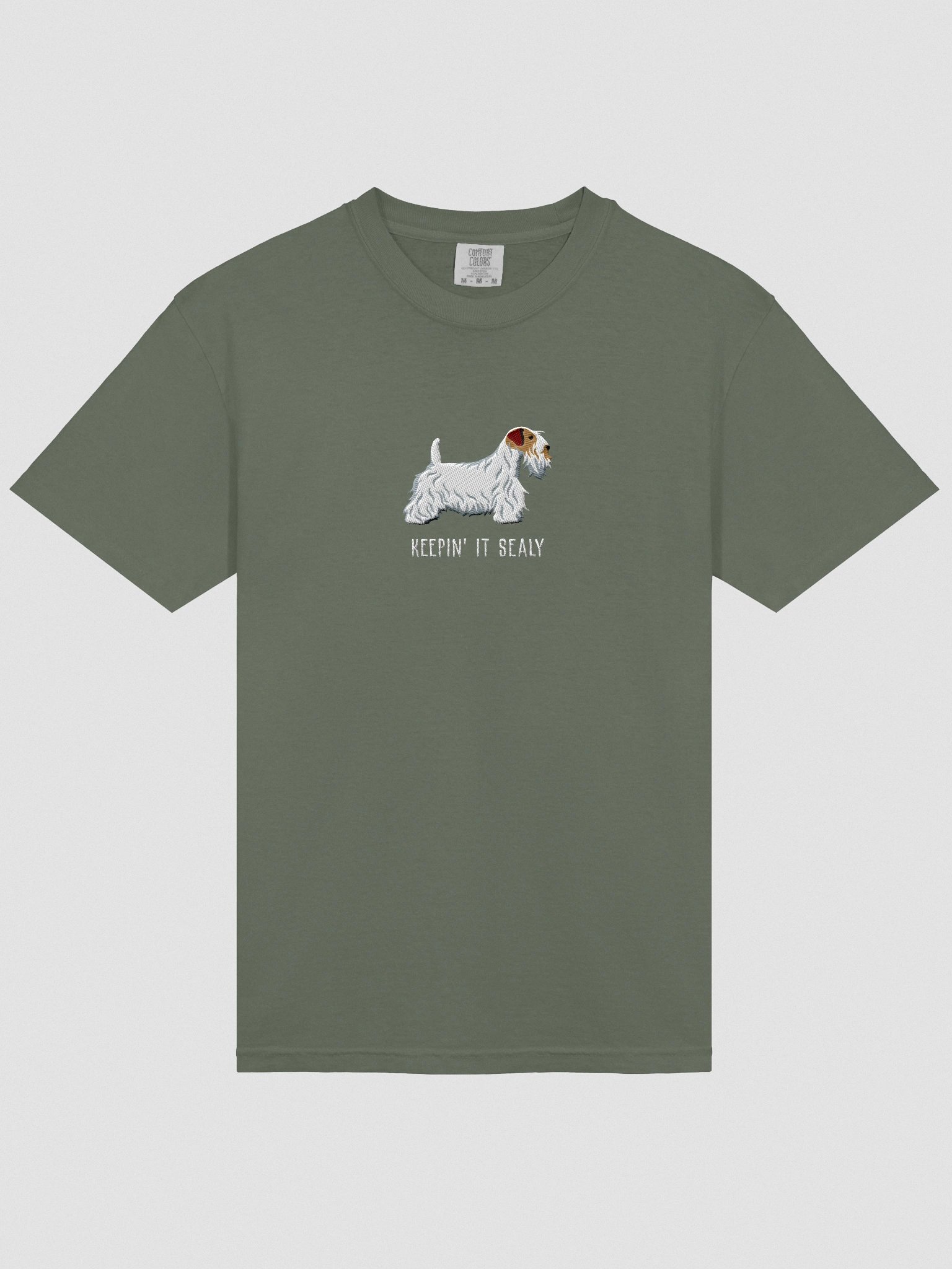 Keepin' It Sealy T-Shirt(Embroidered) of a Sealyham Terrier(Brown & White) product image (6)