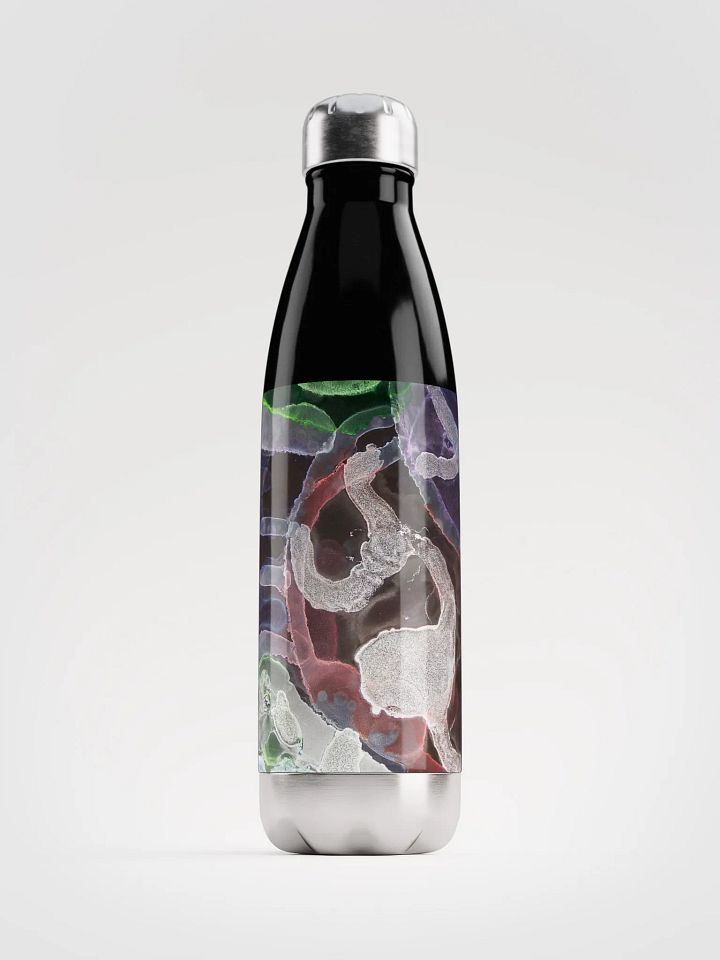 Flowing Colors Stainless Steel Water Bottle Sugar Skulls Dia de Lost Muertos Ink ARt product image (1)