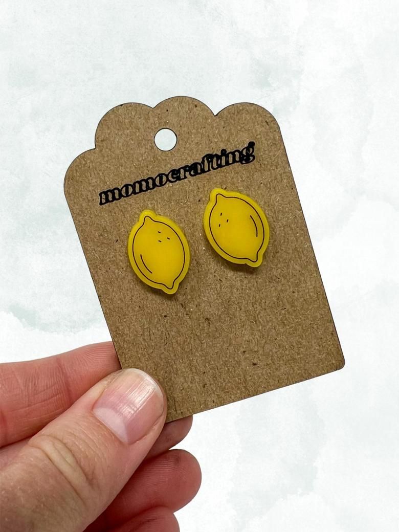 Fruit Basket Lemon Stud Earrings product image (1)