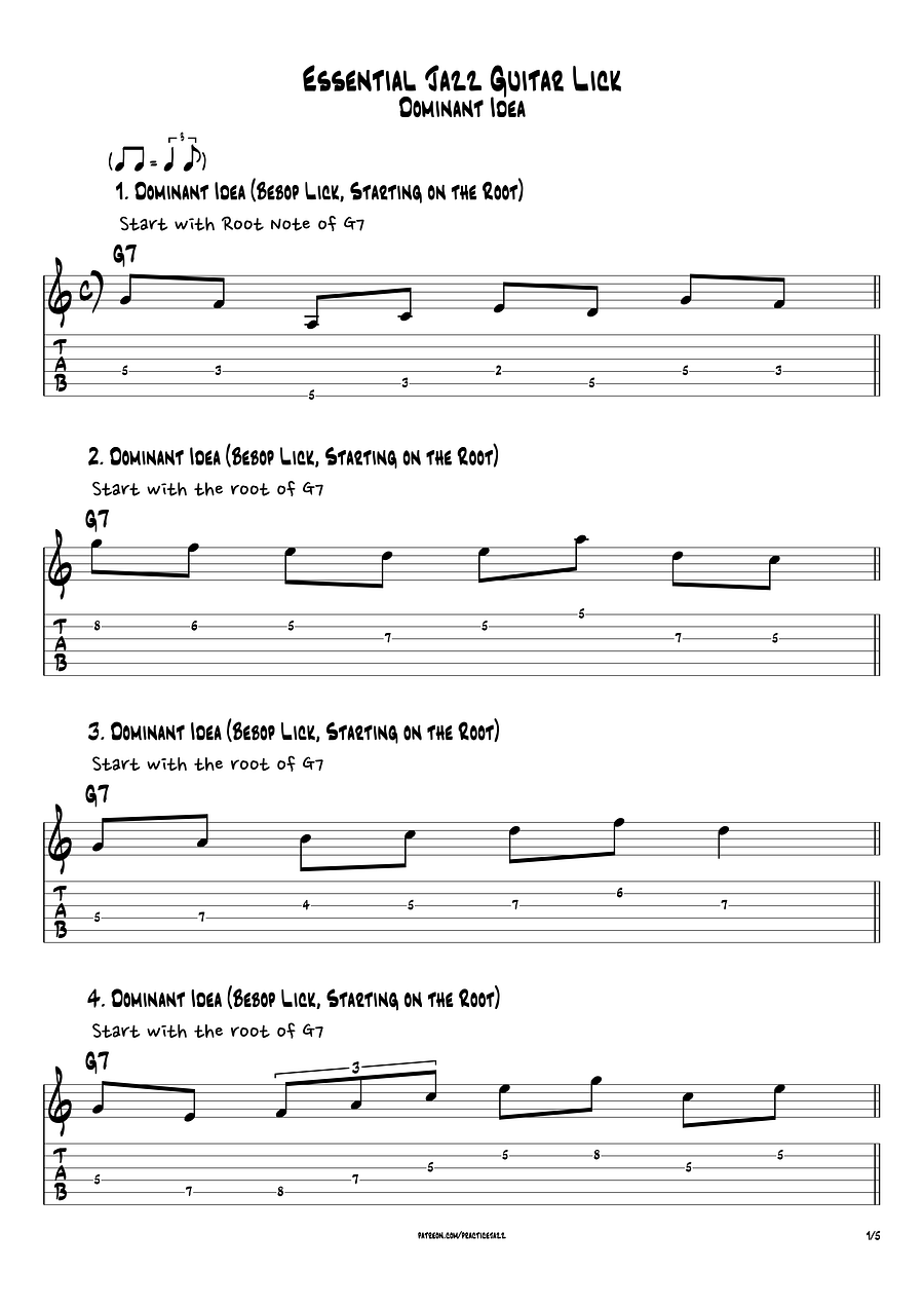 Essential Jazz Lick 50 (PDF & Guitar Pro) product image (2)