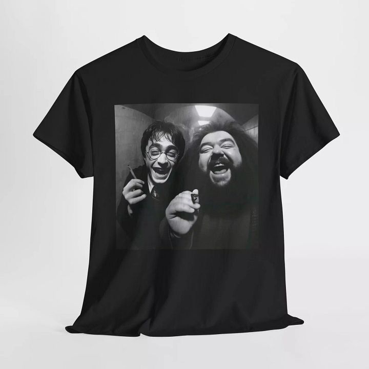 Harry Potter Hagrid Smoking Funny Shirt Novelty product image (1)