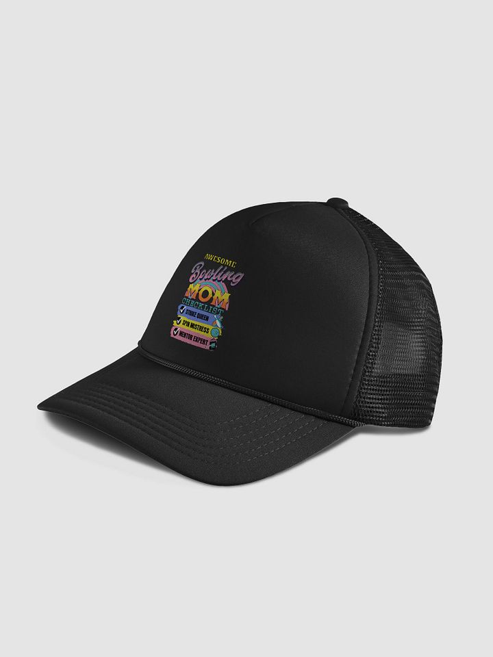 Awesome Bowling Mom Checklist Foam Trucker Hat product image (2)