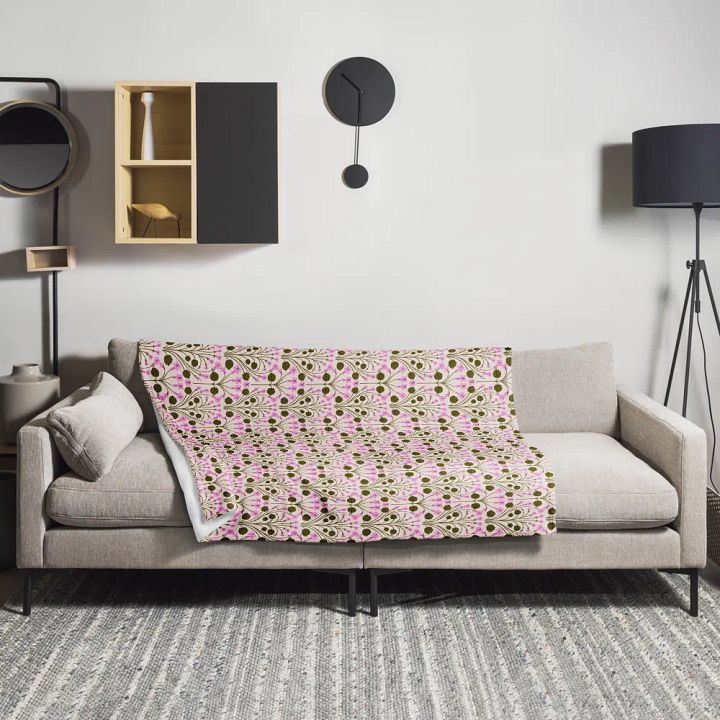 Alpine Serenity - Pink and Green - Throw Blanket product image (1)