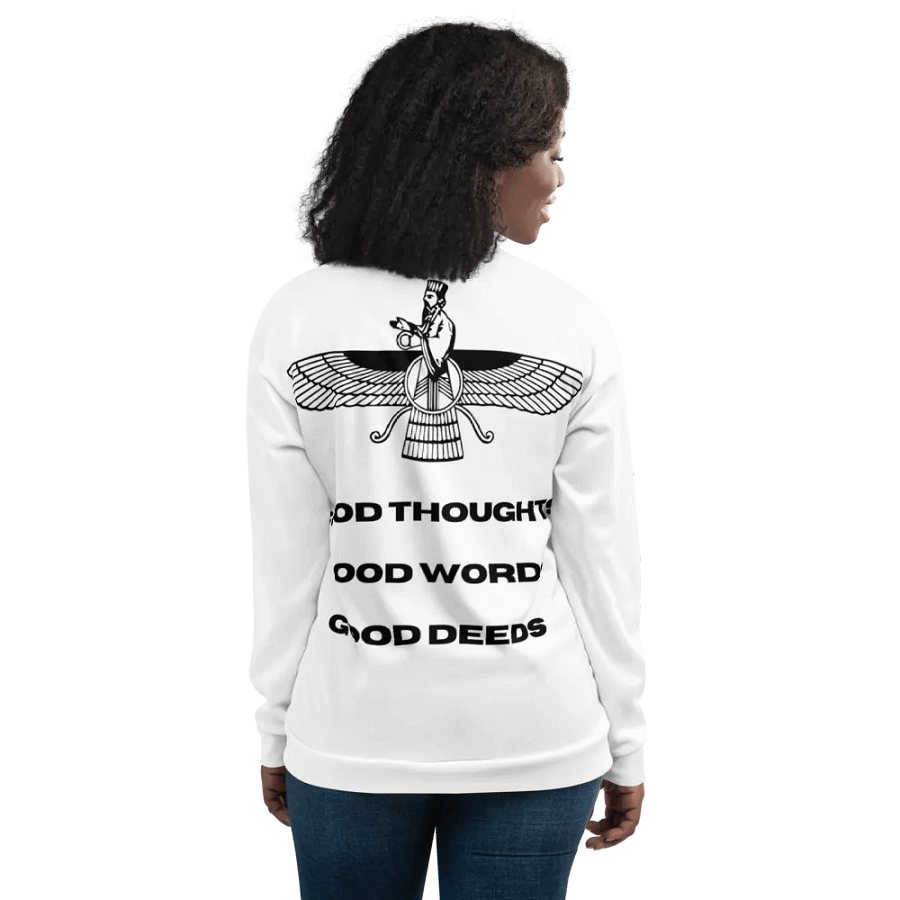 Faravahar Persian Design Jacket Good Thoughts Good Words Good Deeds product image (8)