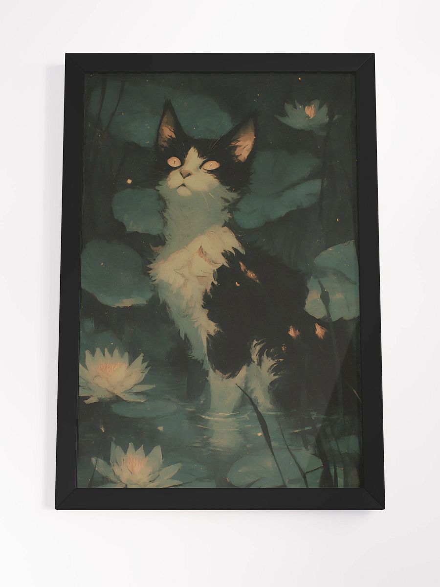 Mystical Lily Cat Framed Poster product image (4)