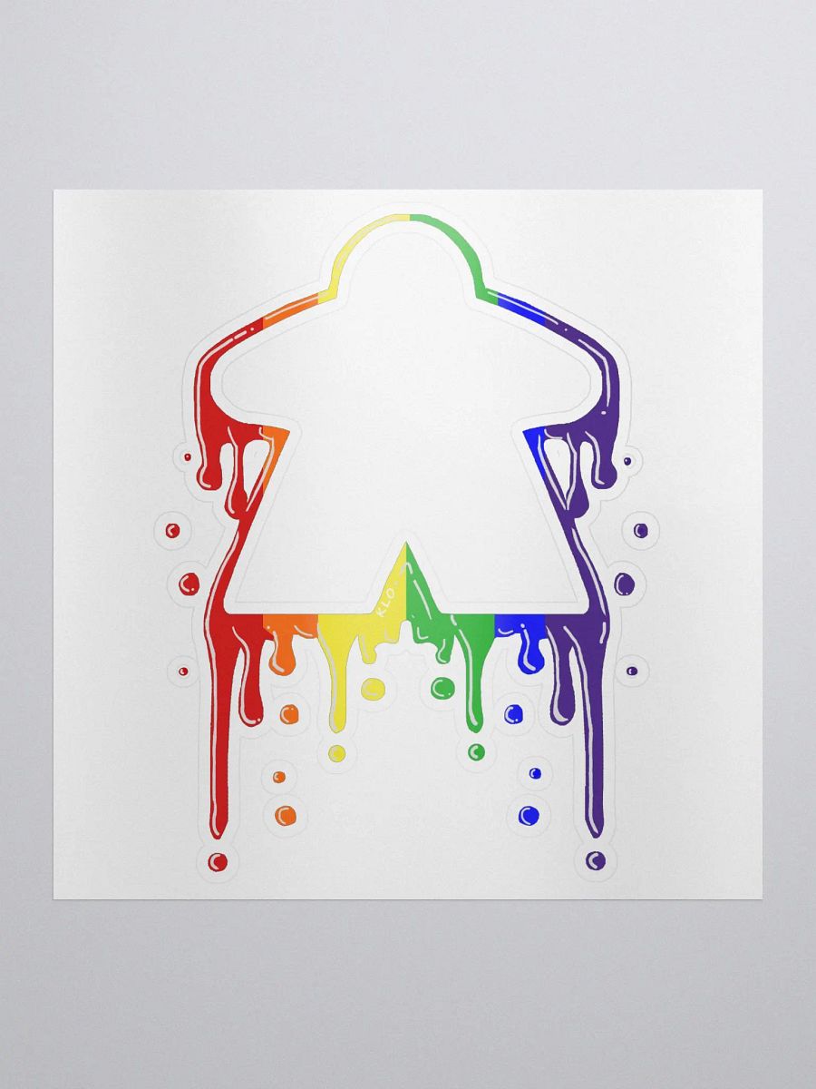 Drippy Rainbow Meeple Sticker product image (2)