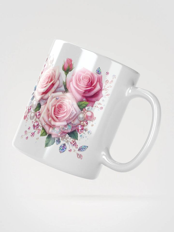 Roses Mug, Floral Mug, Rose Valentine's Day Mug, Pink Rose Teacup, Botanical Mug Floral Decor, Gift for Girlfriend Mom Nana Gigi product image (5)