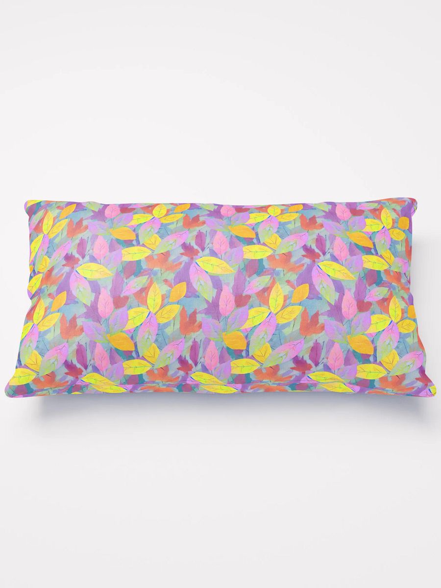 Yellow Pink Leaves Pillow product image (1)