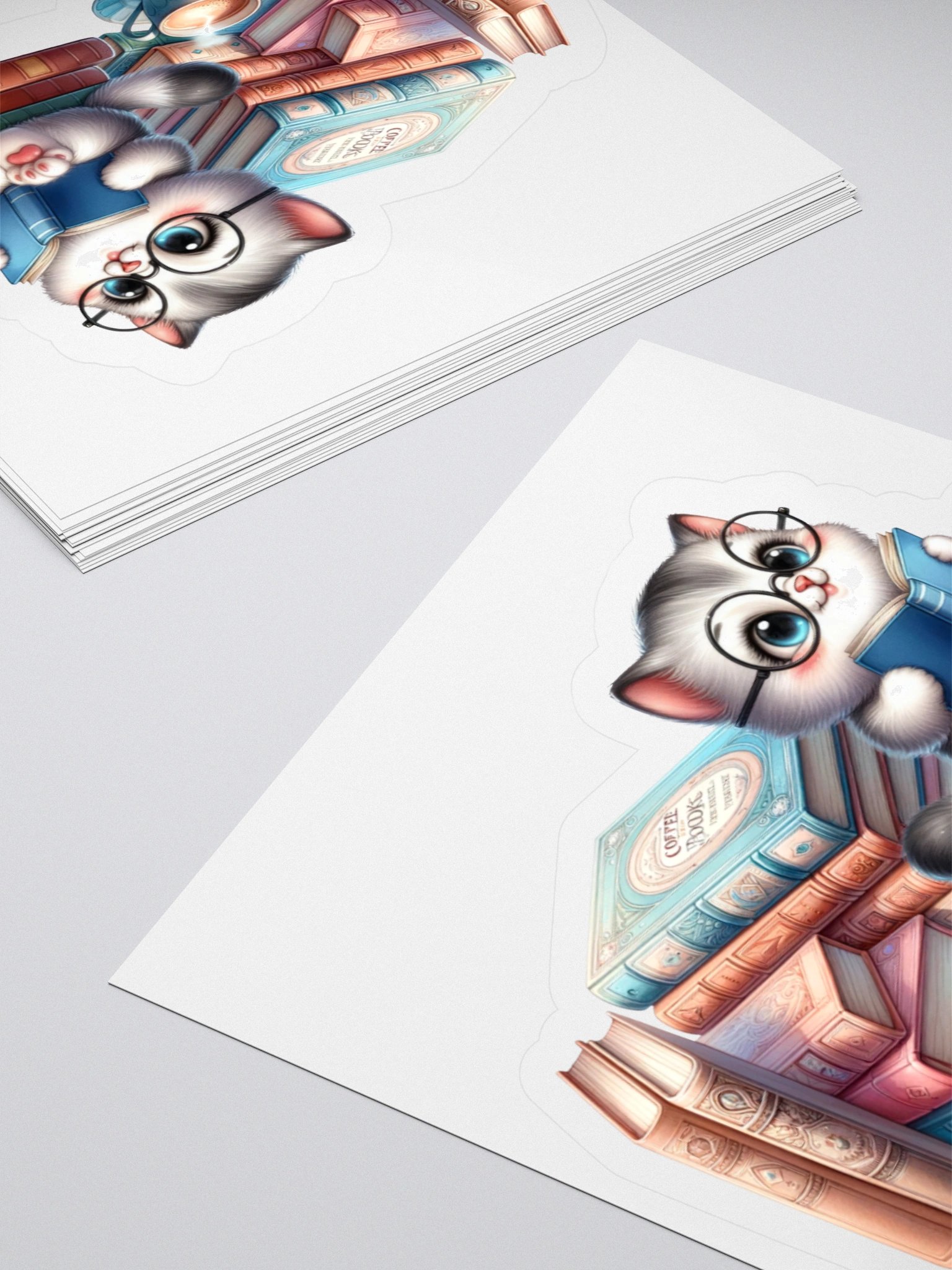 Whimsical Kitty Study Time Stickers product image (11)