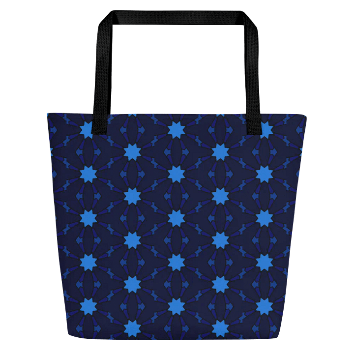 Blues 1 Large Tote Bag with Interior Pocket in Design p4mOctagon_20250110_202421 product image (1)