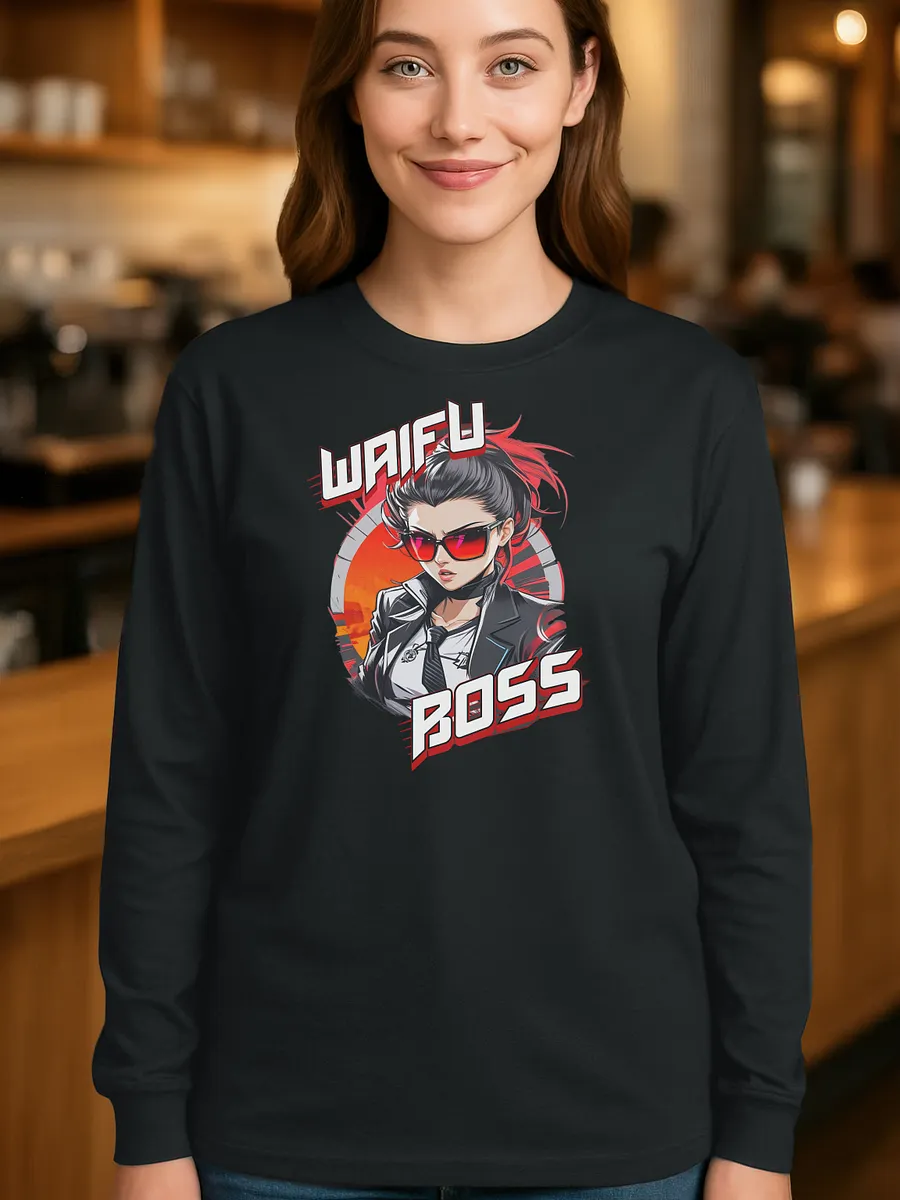 Waifu Boss v1 - Gildan Ultra Cotton Unisex Long Sleeve T-Shirt product image (1)