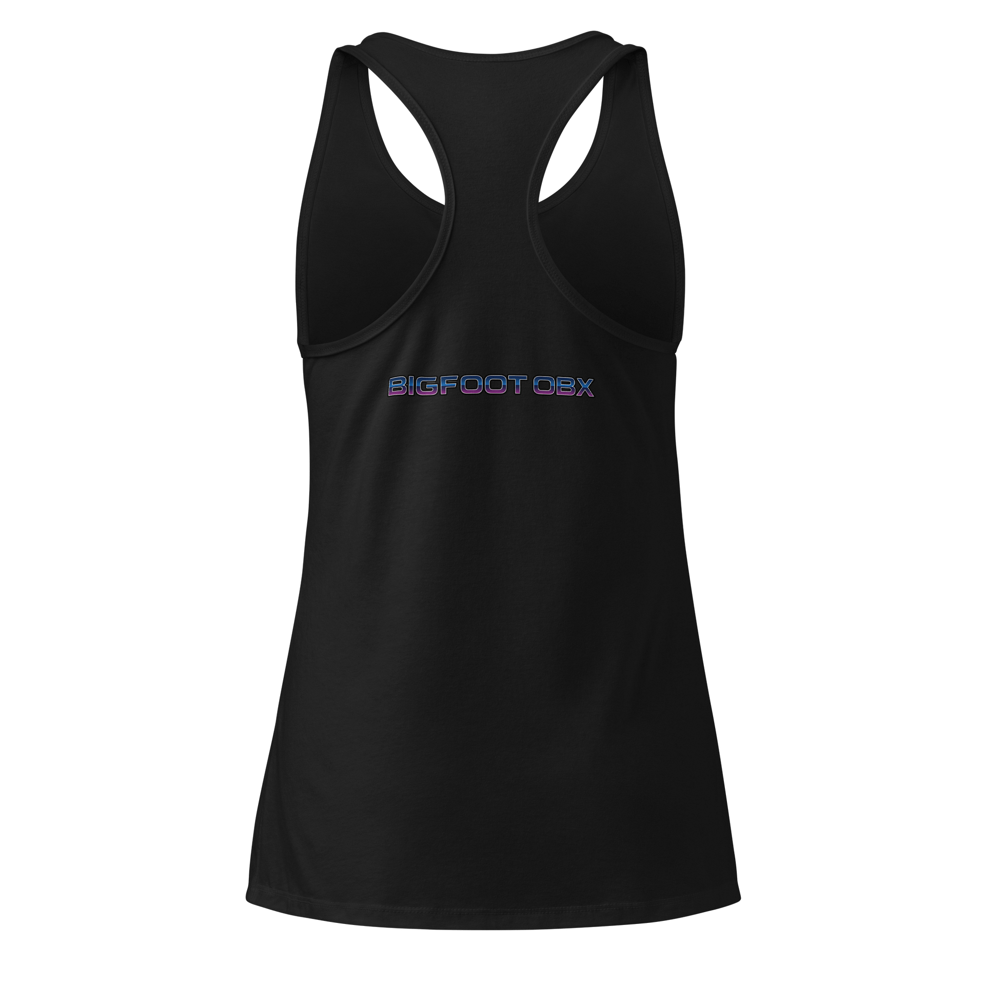 Destination Bigfoot Bronco Synthwave Next Level Women's Racerback Tank Top (Multi Color Options) product image (6)