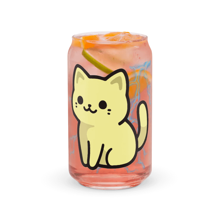 Lightning Kitty! Glass Can Cup product image (37)