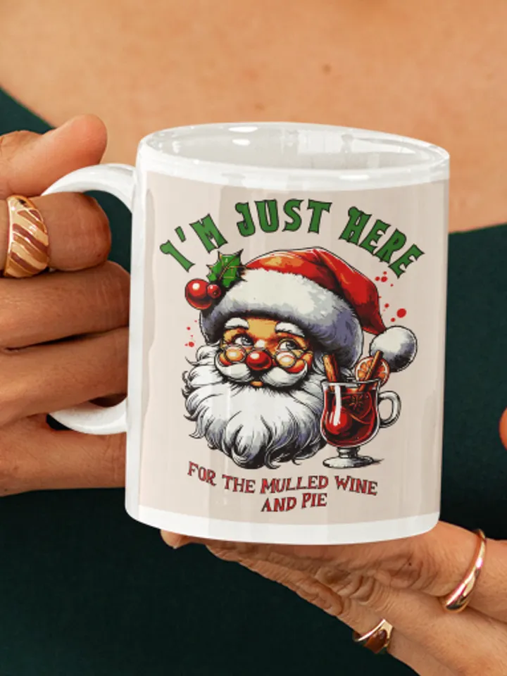 Mulled Wine & Santa Funny Christmas Mug product image (2)