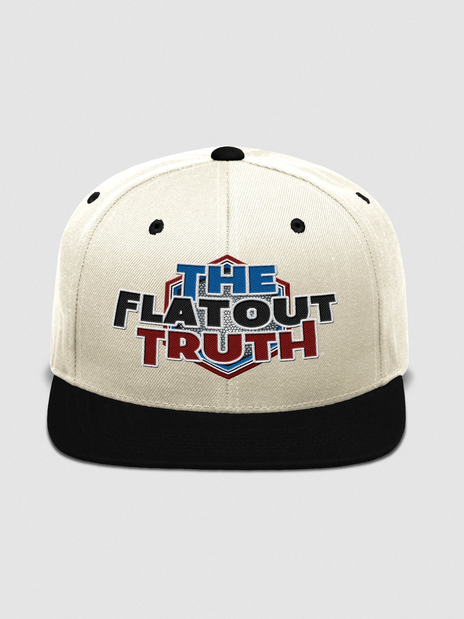 TFOT Embroidered Bold Red Hex Flat Snapback Hat product image (10)