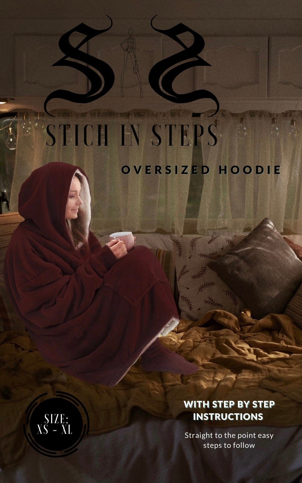 Unisex Oversized Hoodie Sewing Pattern – Your New Cozy BFF product image (6)
