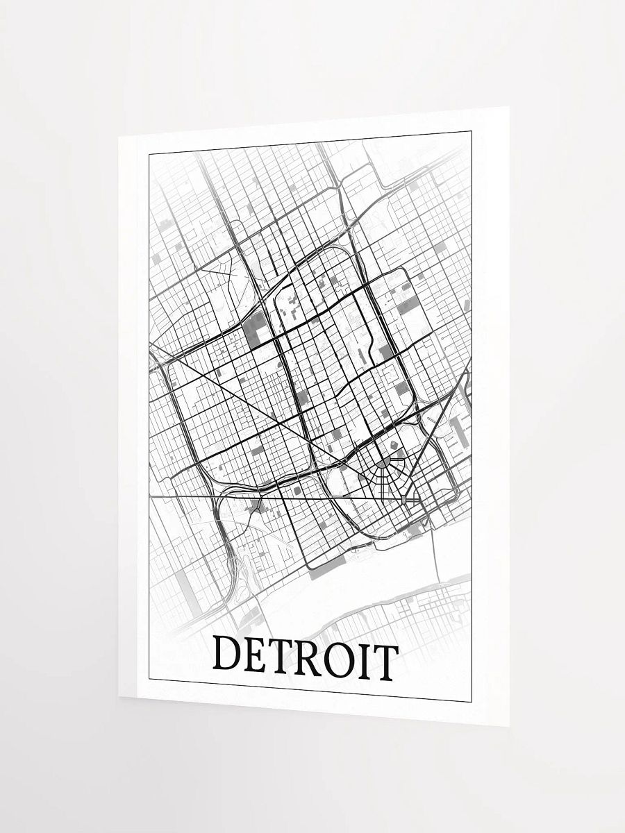 Detroit, Michigan, USA, city map print product image (7)