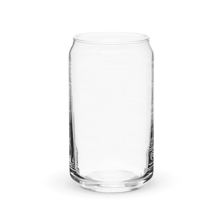 Prime Bullshit Tolerance Can Shaped Glass (White) product image (6)