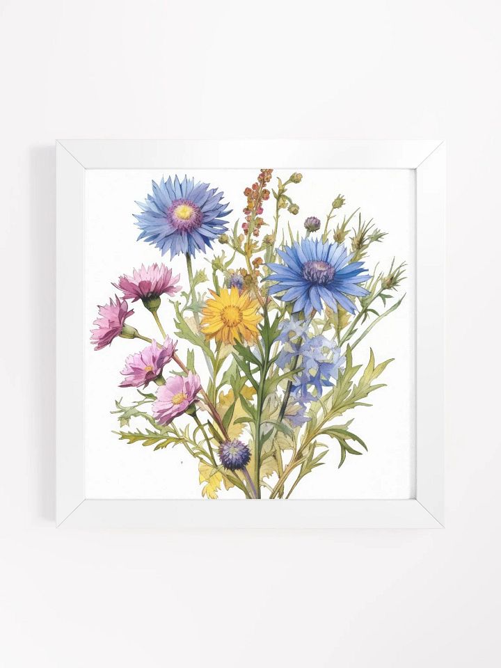 Bachelor Buttons Bouquet Watercolor Wall Art product image (21)
