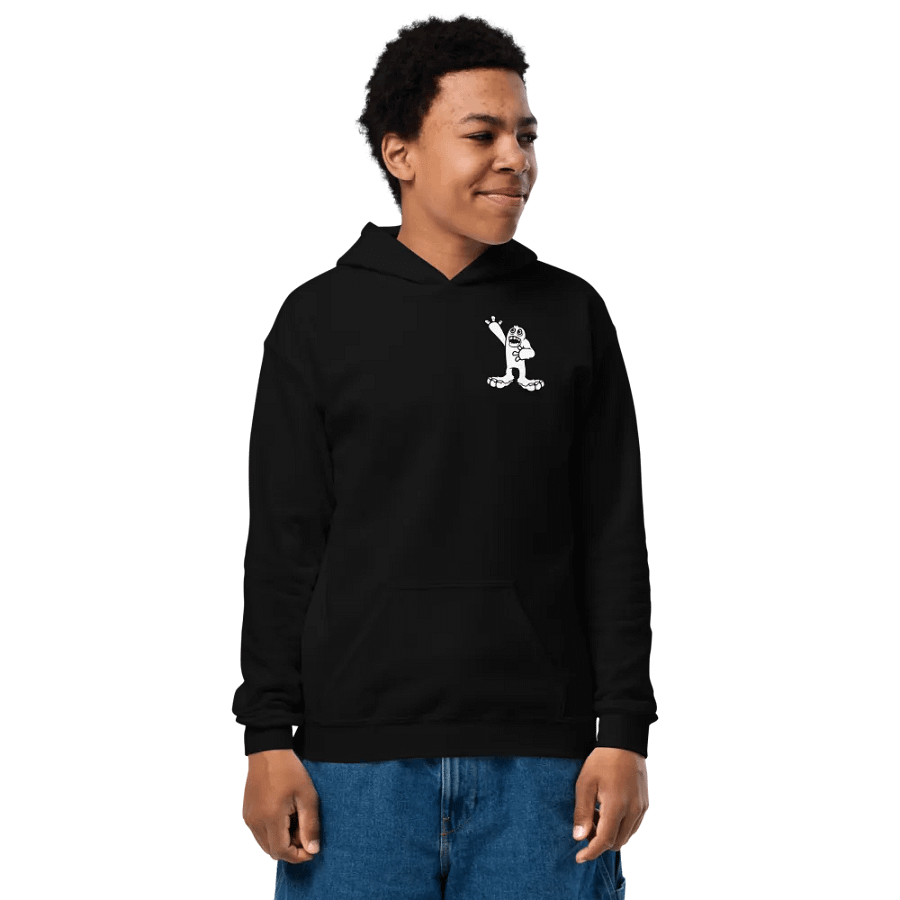 Youth Mammott Character (White on Dark) Hoodie product image (2)