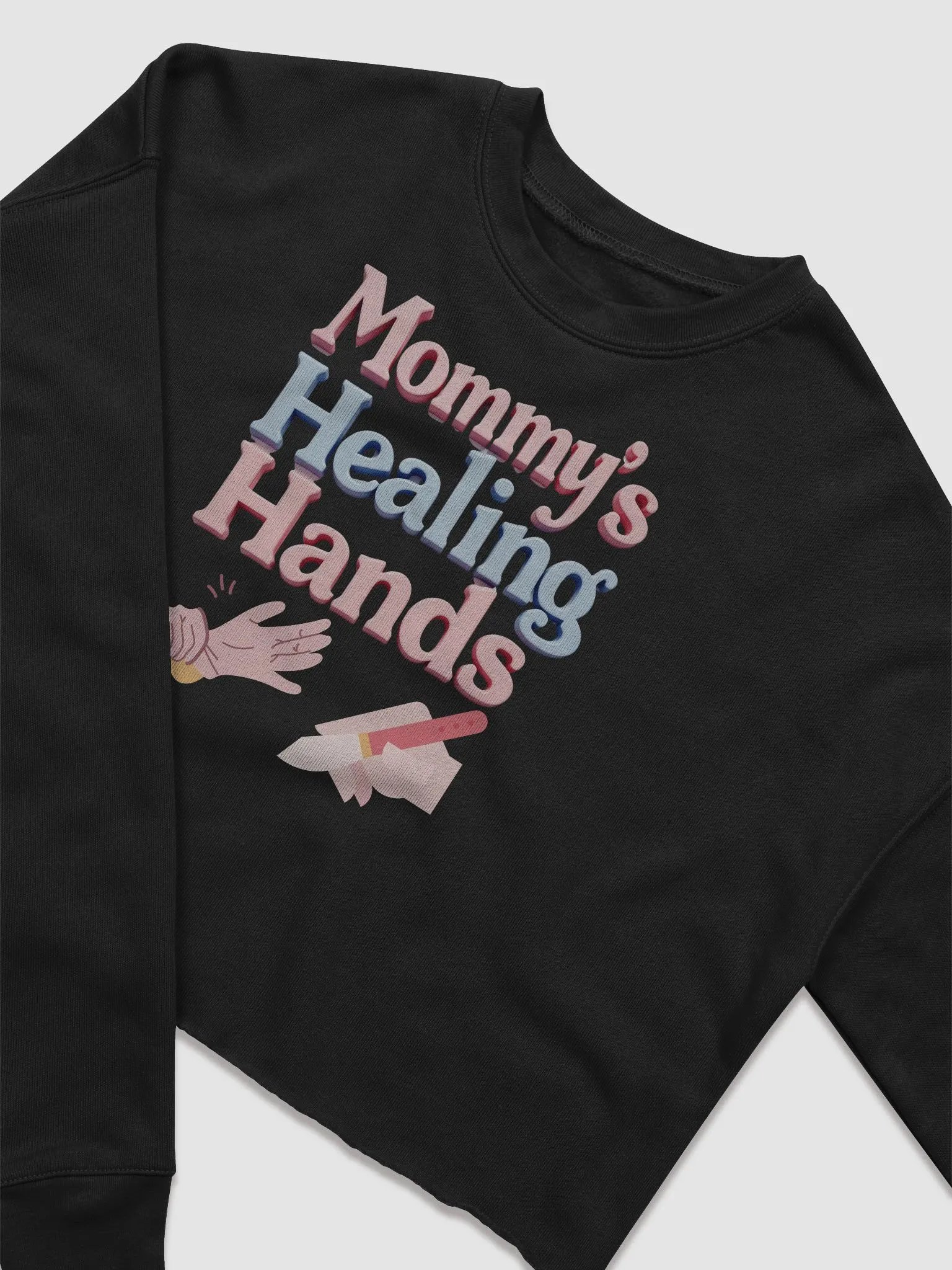 Mommy's Healing Hands Crop Sweatshirt product image (9)