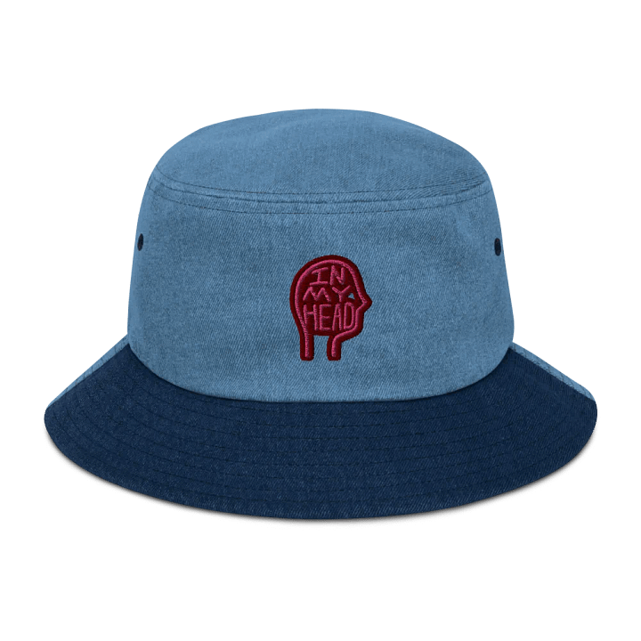 In My Head embroidered denim bucket hat (pink) product image (1)