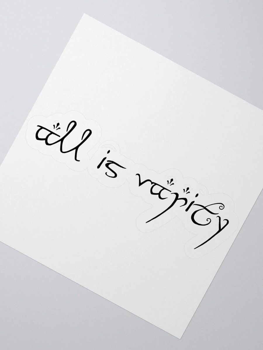 All Is Vanity Sticker product image (3)