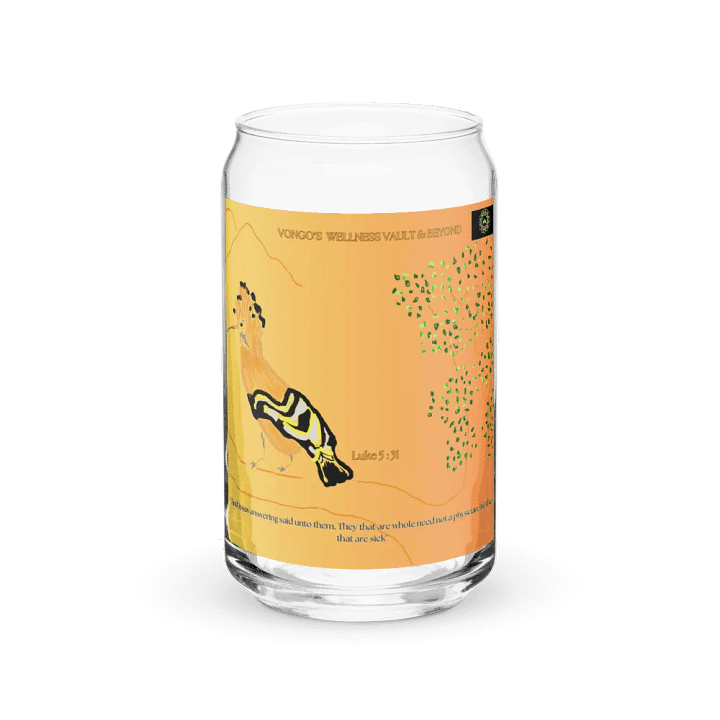 Ethereal 'African Hoopoe' themed Can-Shaped Glass product image (2)