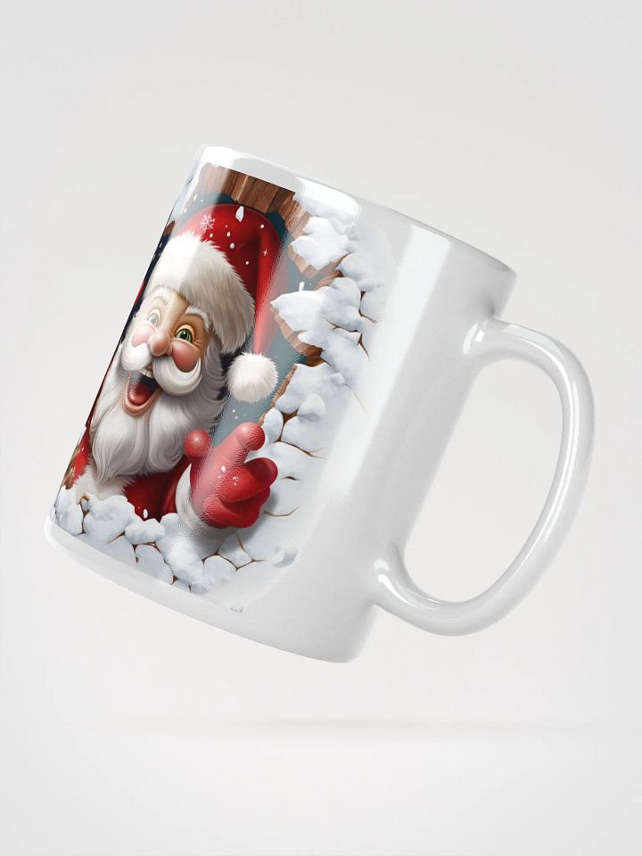 Santa's Surprise Visit 3D Christmas Mug - Double the Delight! product image (6)