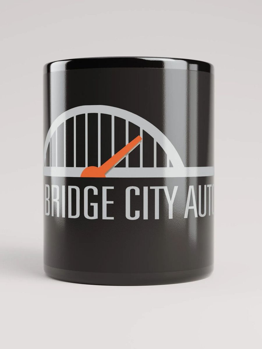 Black BCA Grey/orange tachometer logo mug product image (5)