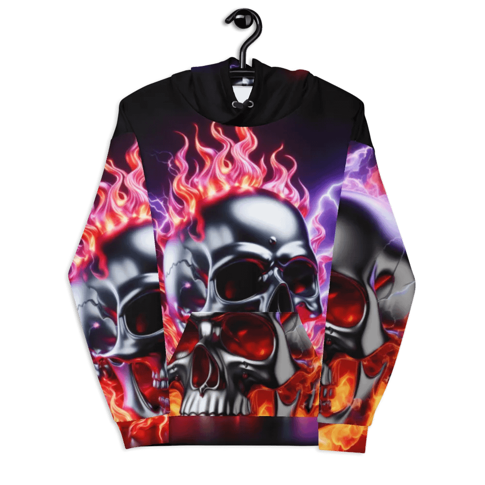All-Over Recycled Clothing - Unisex Skull Hoodie #18 product image (7)