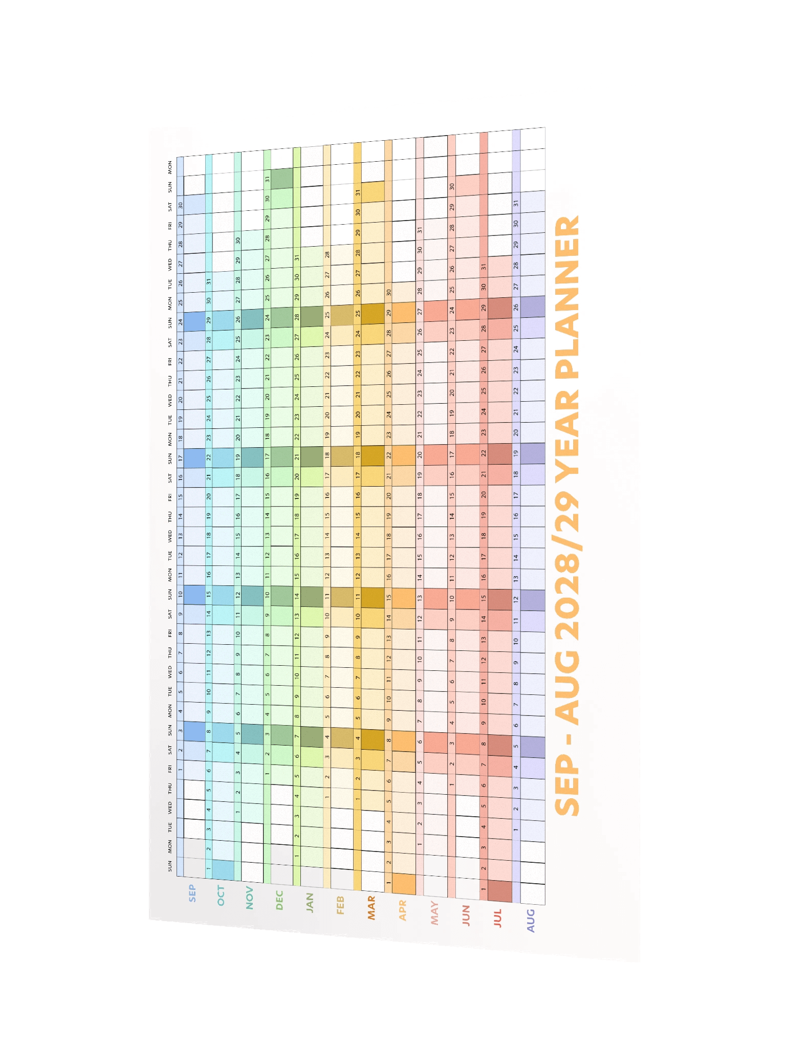 Sep-Aug 2028/29 ChromaView Whole Year Planner product image (4)