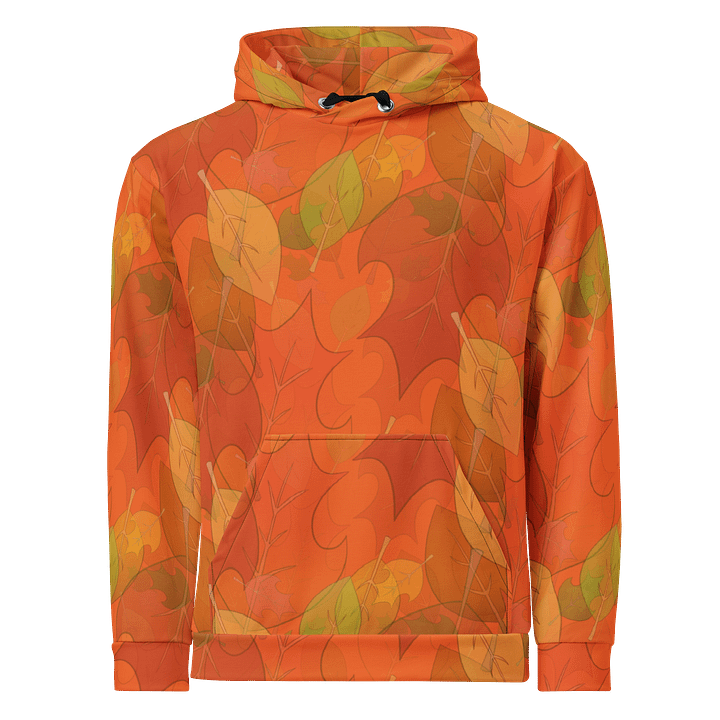 Orange Overlay "Falling Leaves" Pattern - Recycled Unisex Hoodie product image (1)
