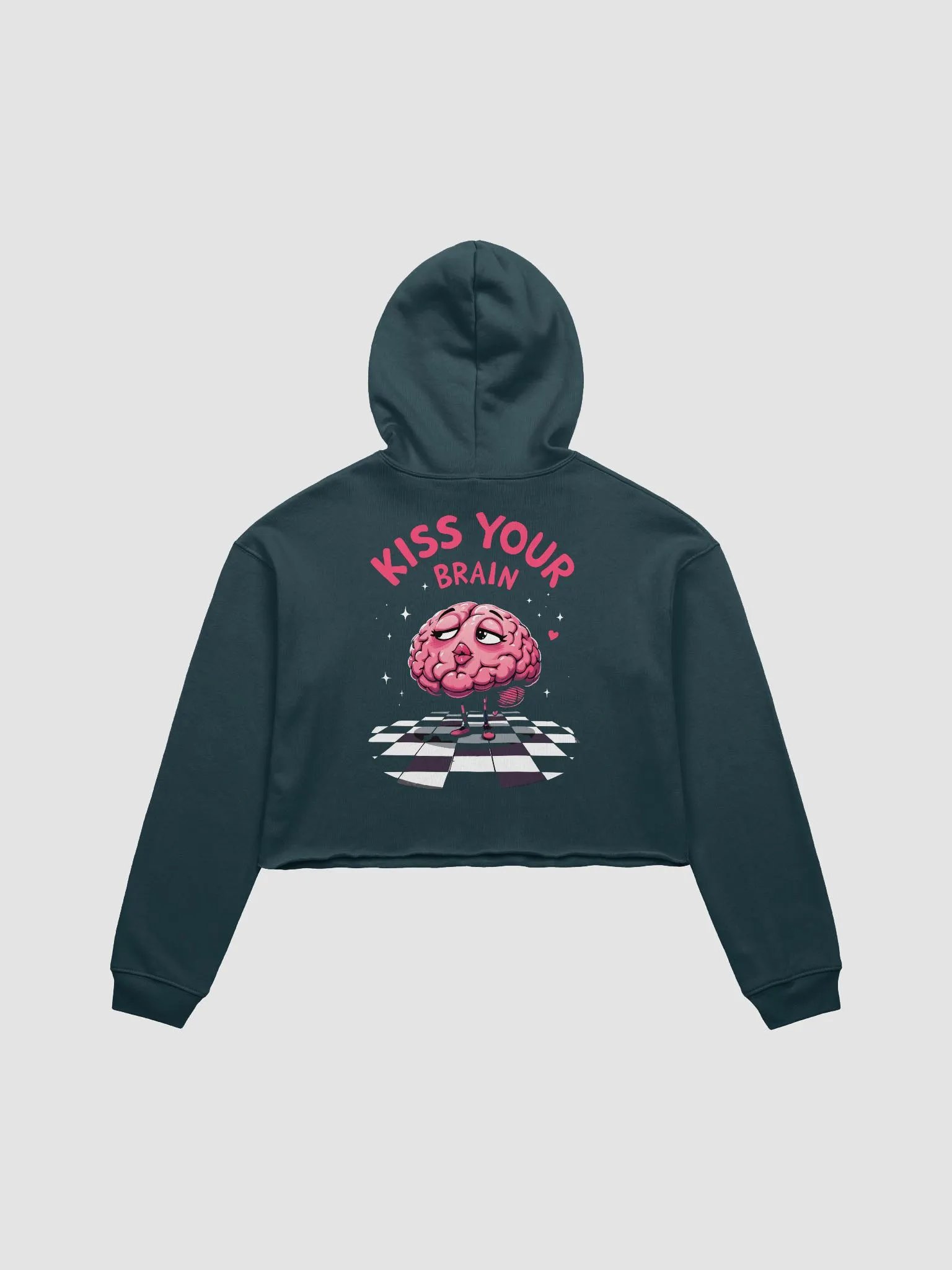 Kiss Your Brain Comfort Cropped Hoodie product image (1)