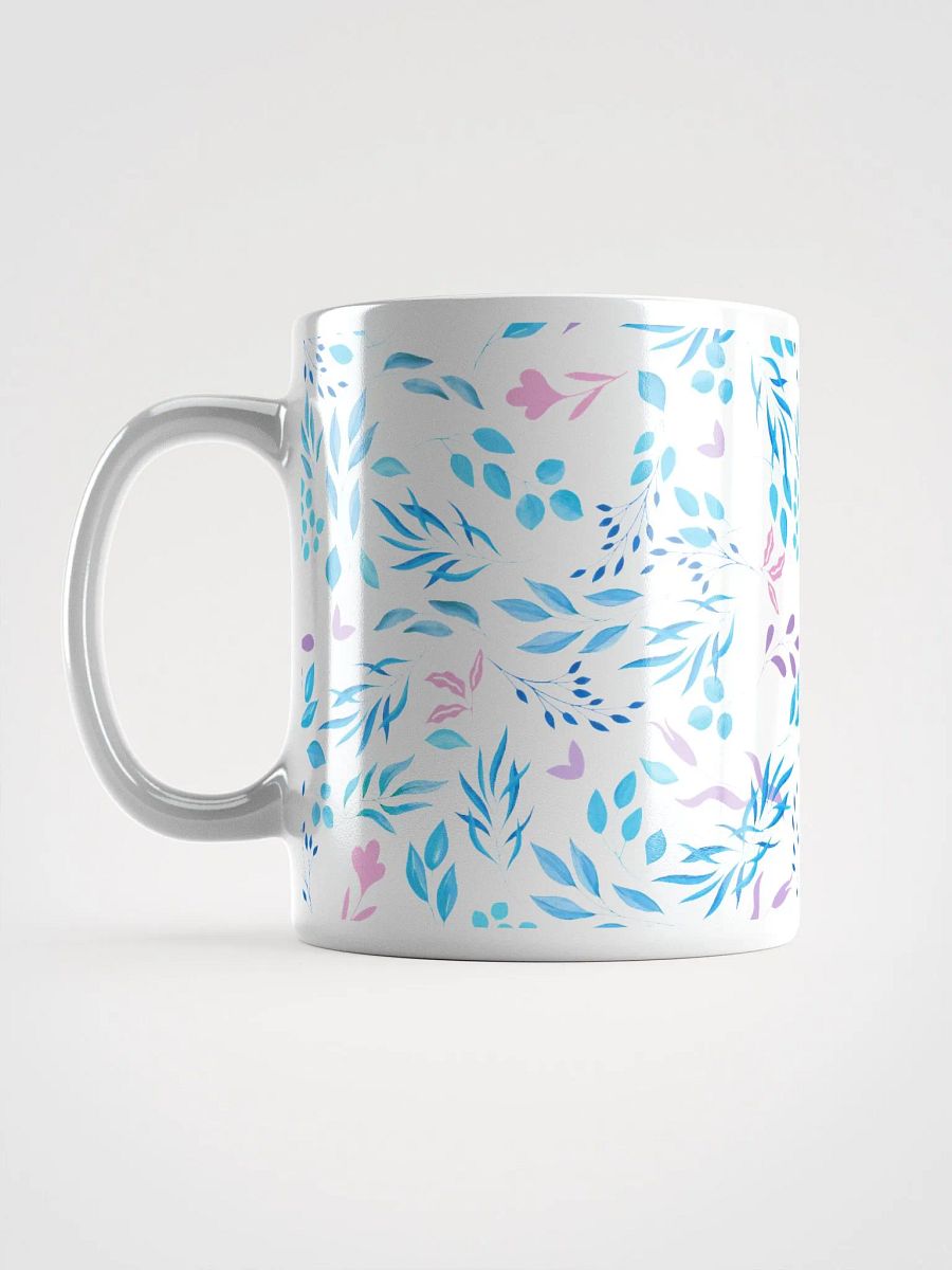 Blue And Purple Leaves Artistic Design White Mug product image (16)