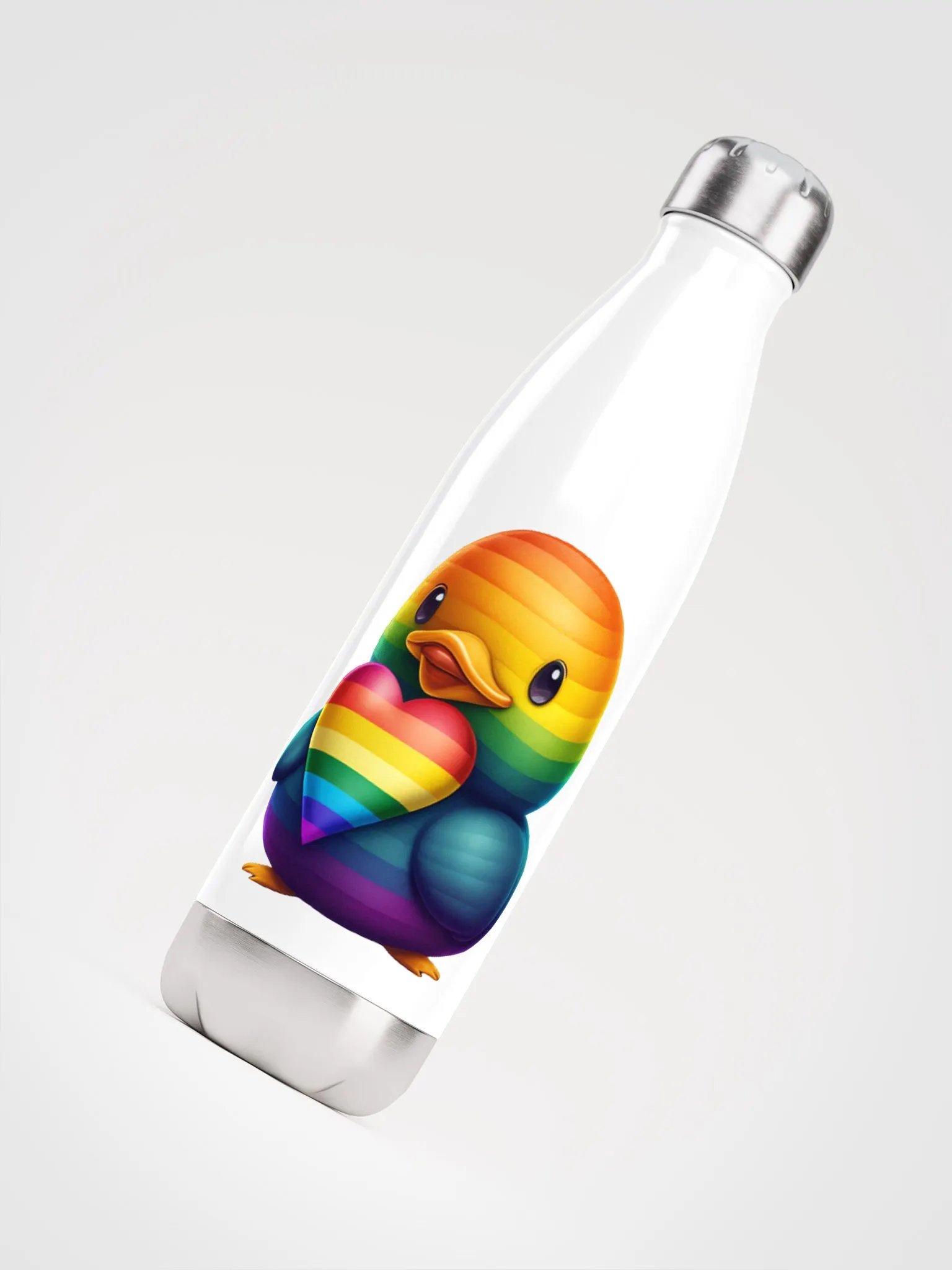 Pride Duck Love Water Bottle (Stainless Steel) product image (4)