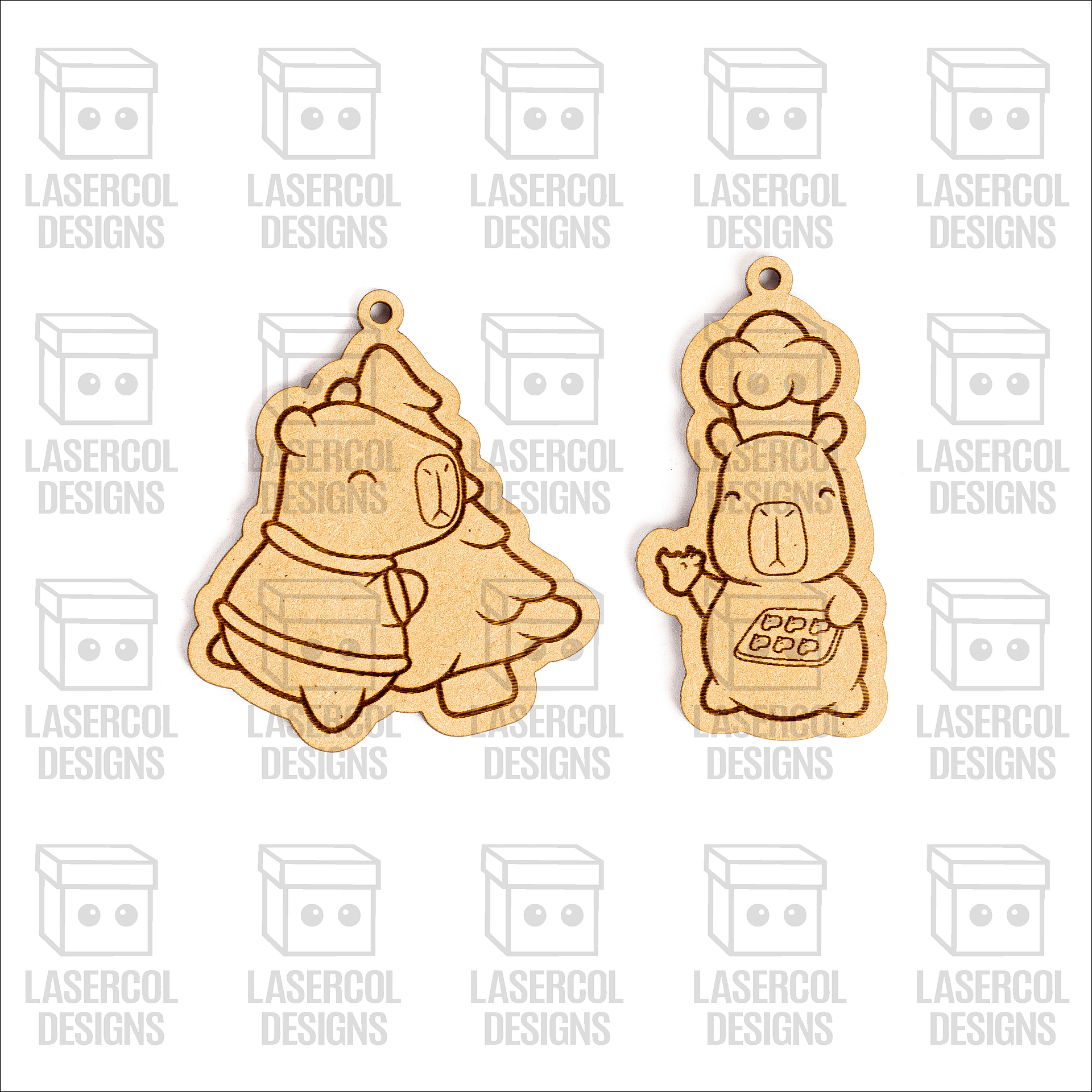 Christmas Ornaments - Laser Cut Files Capybara product image (6)