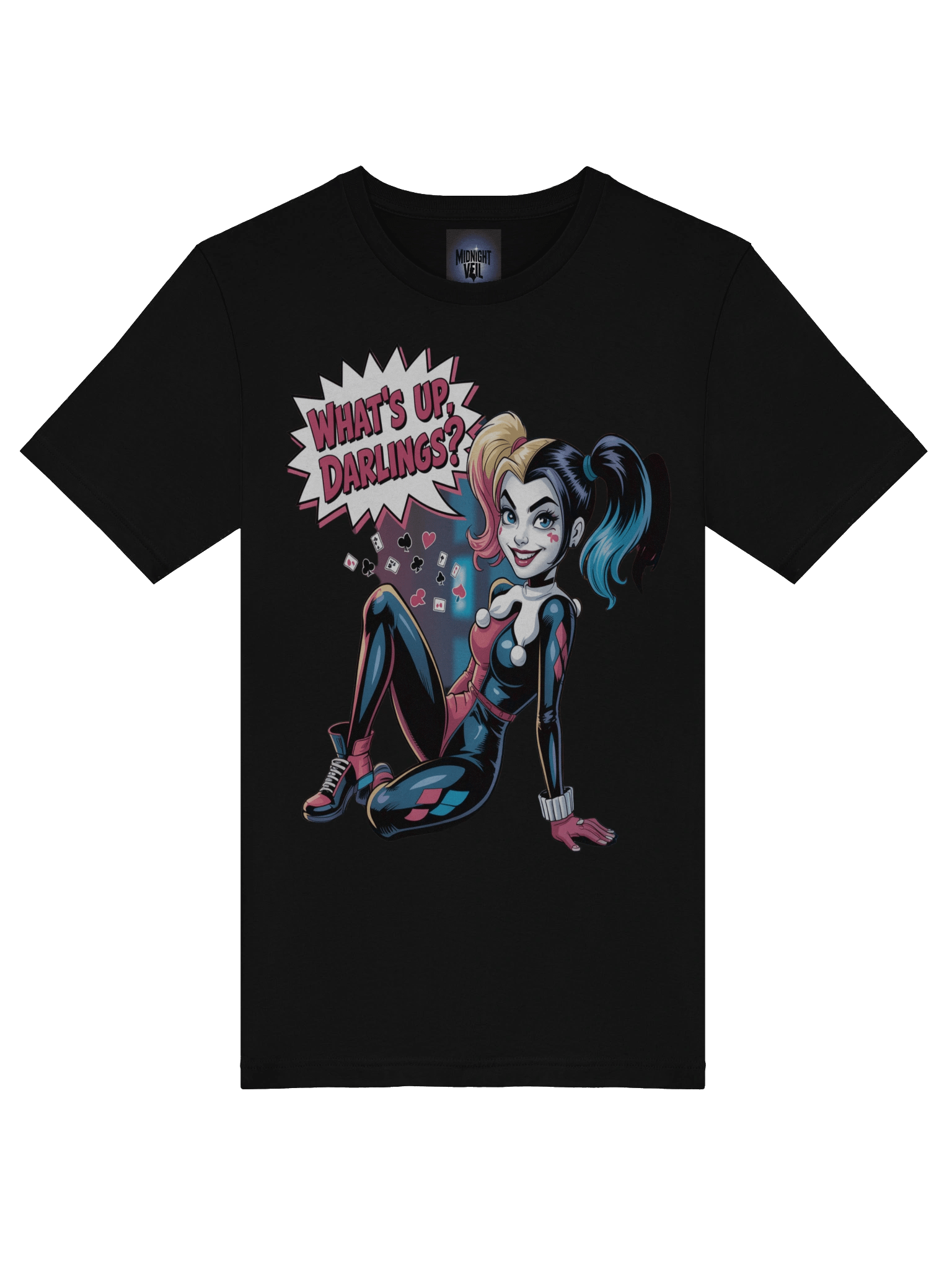 What's Up, Darlings? Harley Quinn's Card-Shuffle Seduction Graphic Tee product image (7)