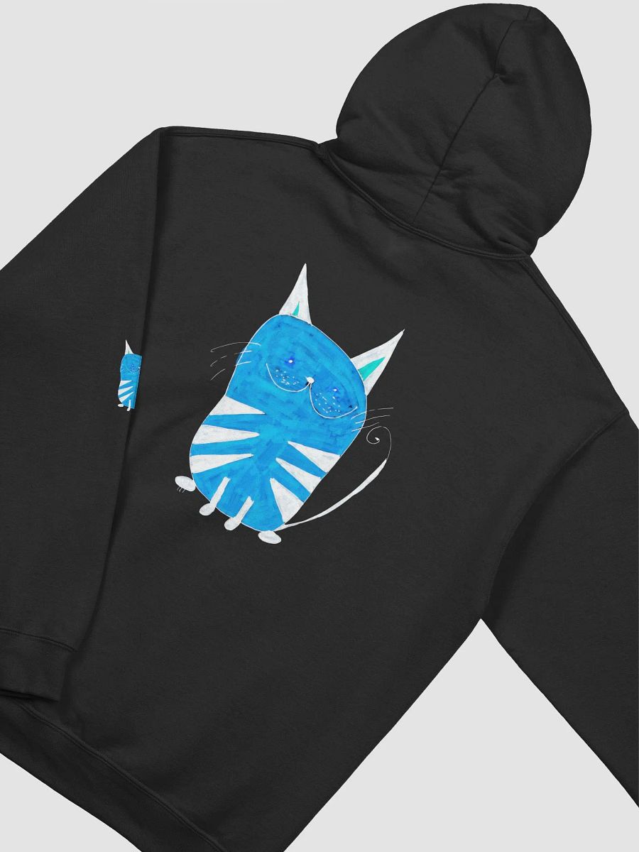 Abstract Whimsical Fun Striped Cat Pull On Hoodie product image (6)
