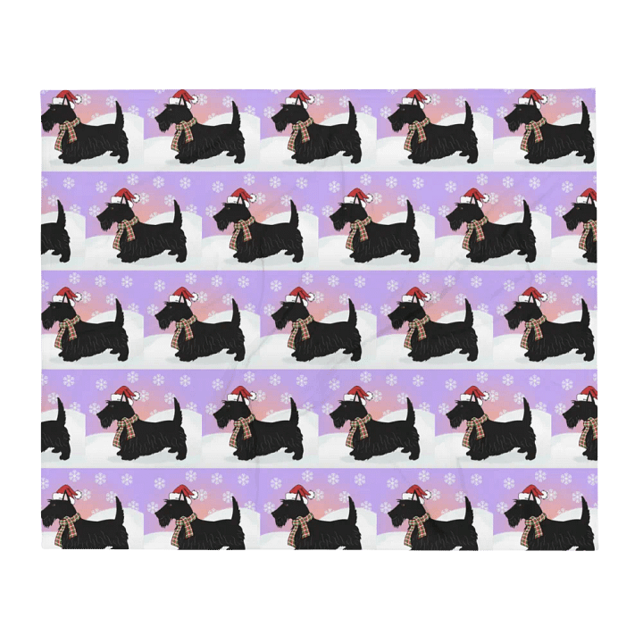 Winter Holiday Scottie Blanket product image (2)