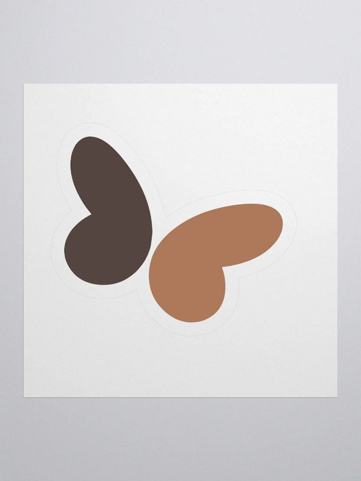 Artistic brown-color themed butterfly kiss-cut sticker product image (3)