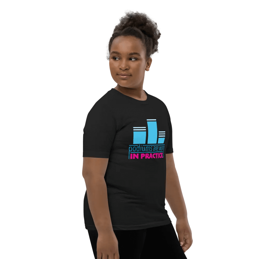 Podiums Are Won In Practice Kids Tee: Blue & Pink product image (11)