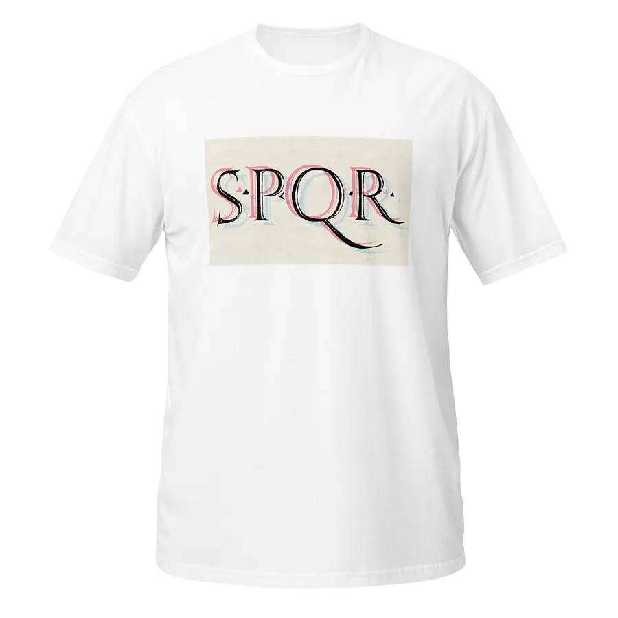 SPQR Roman Senatus Populus Que Romanus, White T-Shirt product image (1)