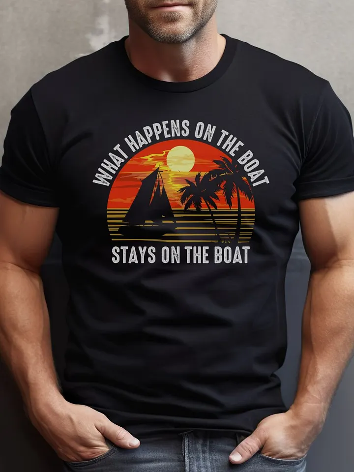What Happens On The Boat Gildan 64000 Unisex Tshirt product image (1)