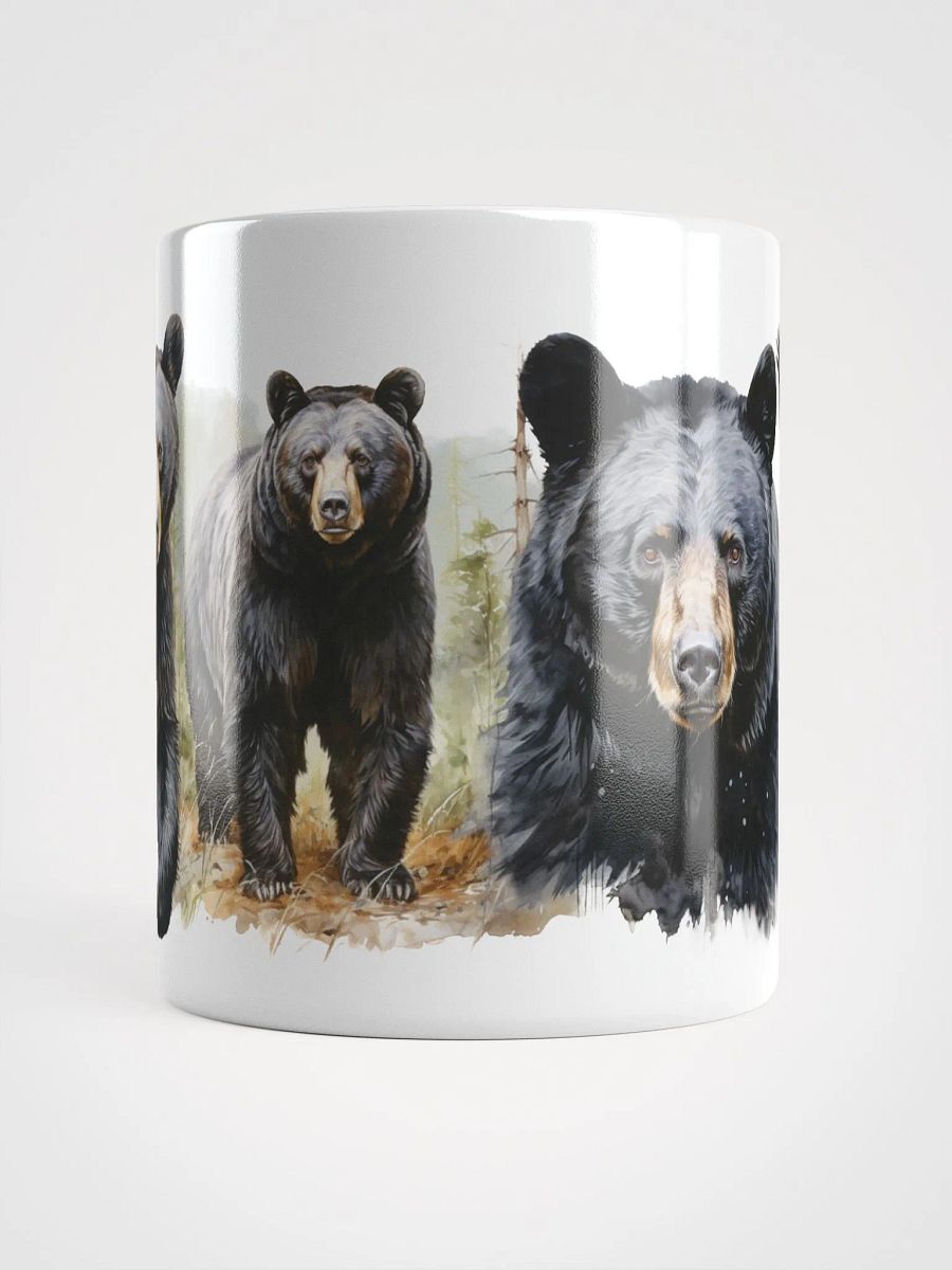 Black Bear Panoramic White Glossy Mug product image (2)