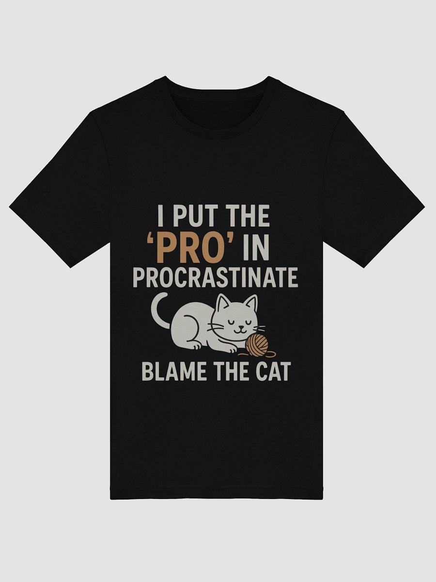 No Procrastination Pro Cat T-Shirt product image (5)