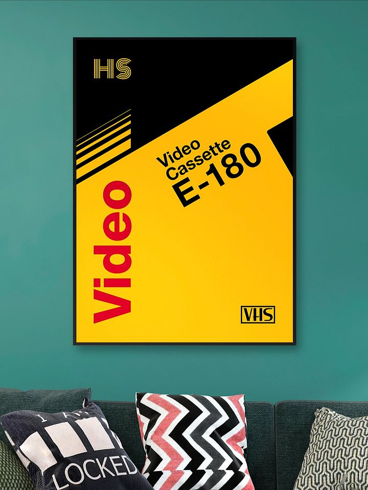 VHS cassette case E-180 [retrowave/vaporwave] — retrowave poster, aesthetic print, retrowave art, 80s wall decor product image (1)