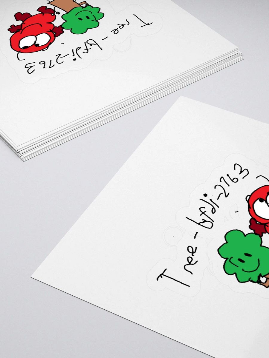 Tree and 3 sticker product image (2)